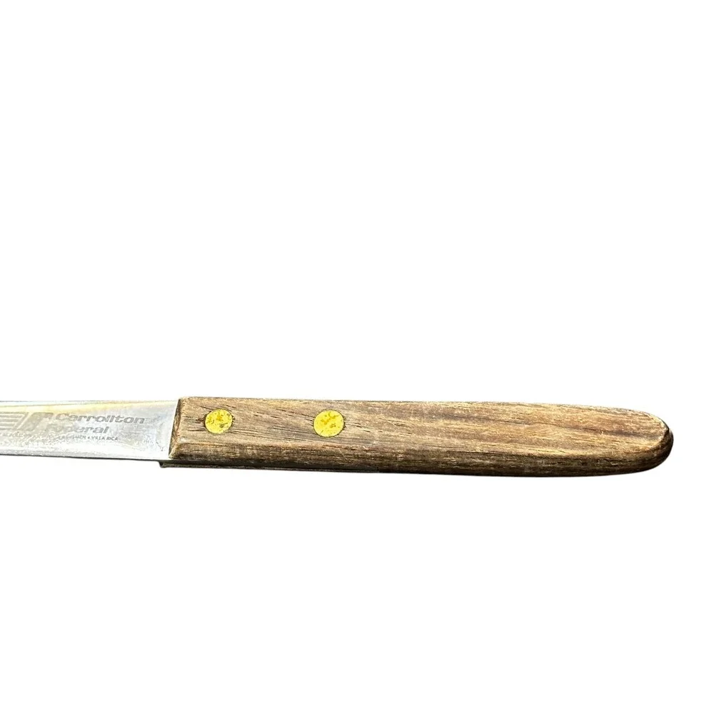 VTG Warco Stainless Steel Slotted Spoon Serrated Advertising Carollton‎ Federal